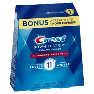 Crest 3D Whitestrips Glamorous White, 3D White, Teeth Whitening Strip Kit, 32 Strips (16 Count Pack) - Crest Teeth Whitening Strips, Teeth Whitening Kit - Packaging May Vary