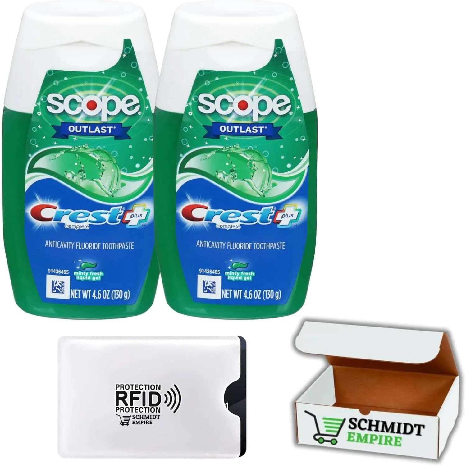 Crest Complete Plus Scope Minty Fresh Liquid Gel Toothpaste 4.6 oz (Pack of 2)