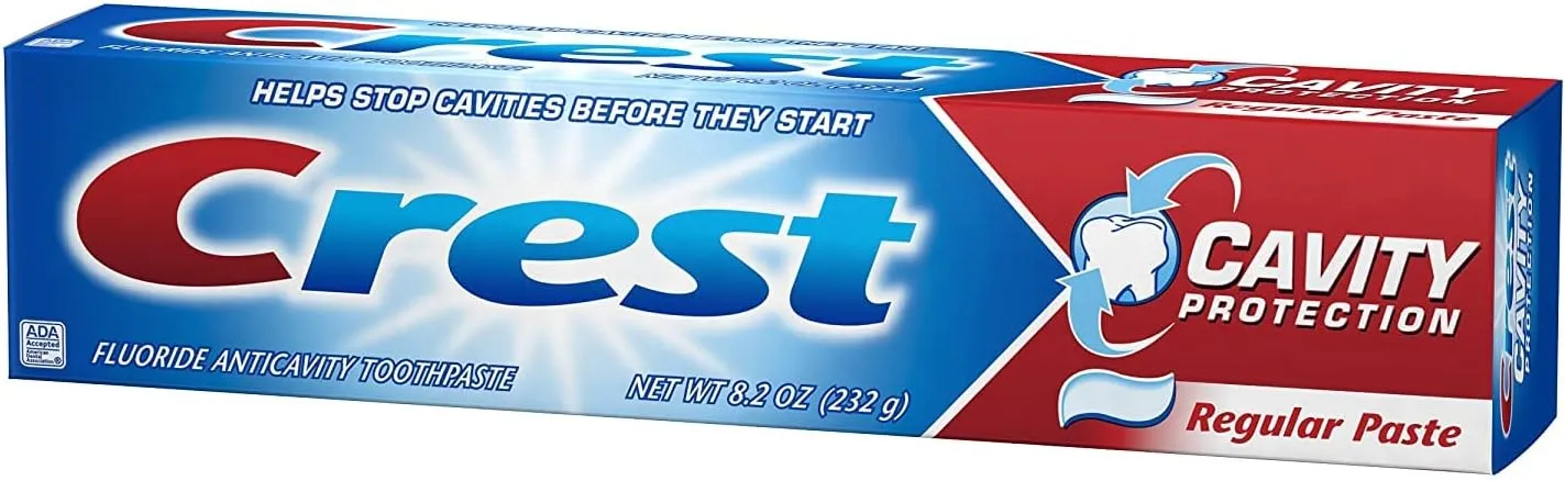 Crest Fluoride Anticavity Toothpaste, Prevents Cavities Before They Start, Regular Paste, 8.2 Ounce (Pack of 5)