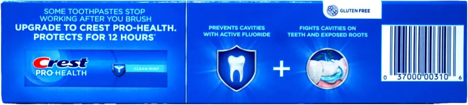 Crest Fluoride Cavity Protection Toothpaste 8.2 Ounce Regular Paste, Bulk Toothpaste, Prevents Cavities Before They Start (4 Pack)