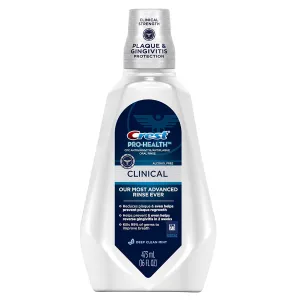 Crest Pro-Health Clinical Alcohol Free Deep Clean Mint Oral Rinse, 16 FZ (Pack of 6)