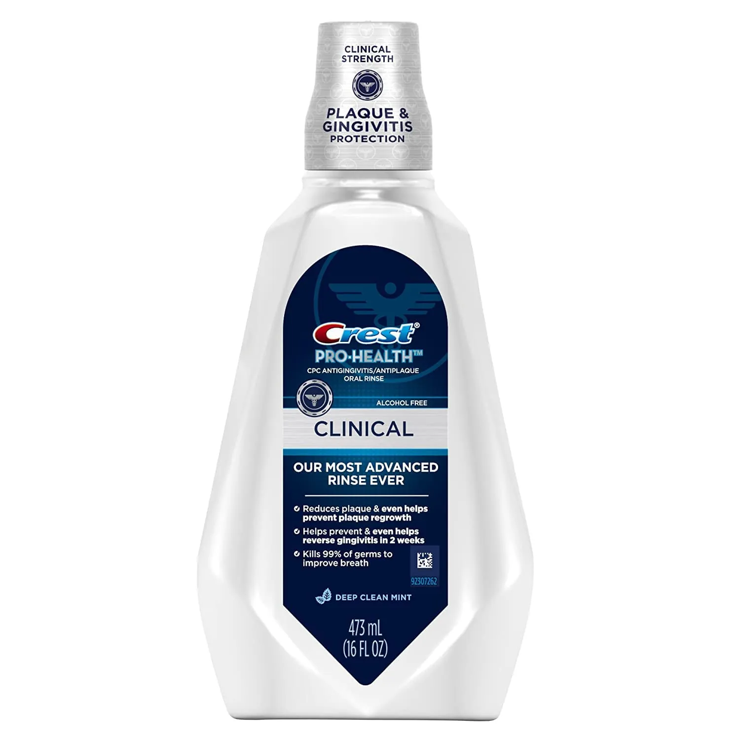 Crest Pro-Health Clinical Alcohol Free Deep Clean Mint Oral Rinse, 16 FZ (Pack of 6)