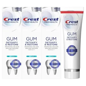 Crest Pro-Health Gum Detoxify and Restore Deep Clean Toothpaste, 4.6 Ounce (Pack of 3), Anticavity, Antibacterial Flouride Toothpaste, Clinically Proven, Gum and Enamel Protection