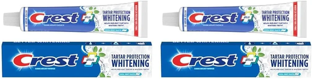 Crest Tartar Protection Whitening Cool Mint Flavor Toothpaste, 8.2 Ounce (Pack of 2)