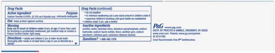 Crest Tartar Protection Whitening Cool Mint Flavor Toothpaste 8.2 Oz (Pack of 4)