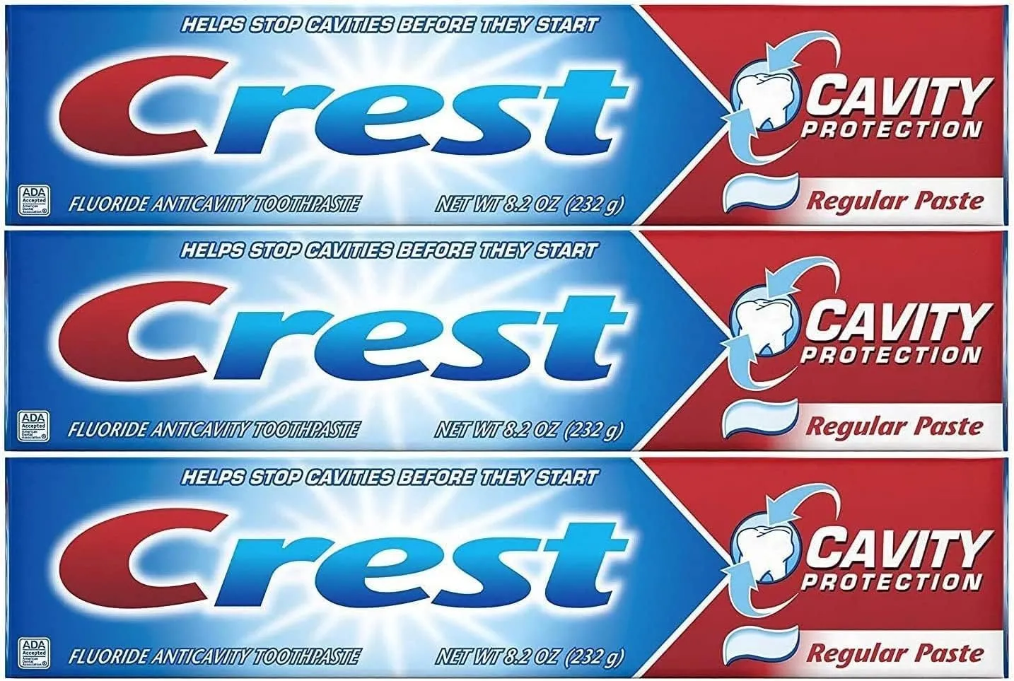 Crest Toothpaste Cavity Protection Regular (Pack of 3)