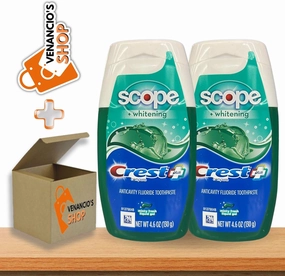 Crest Plus Scope Toothpaste Liquid Gel, Minty Fresh 4.6 oz (130 g) (Pack of 2)
