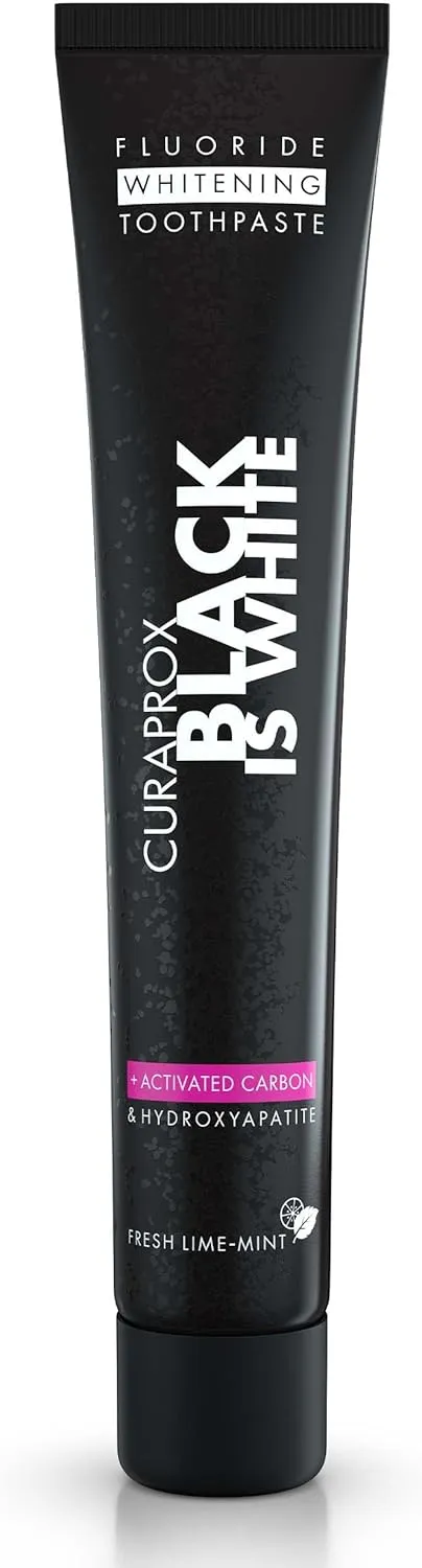 Curaprox Black is White Activated Charcoal Toothpaste, 90ml