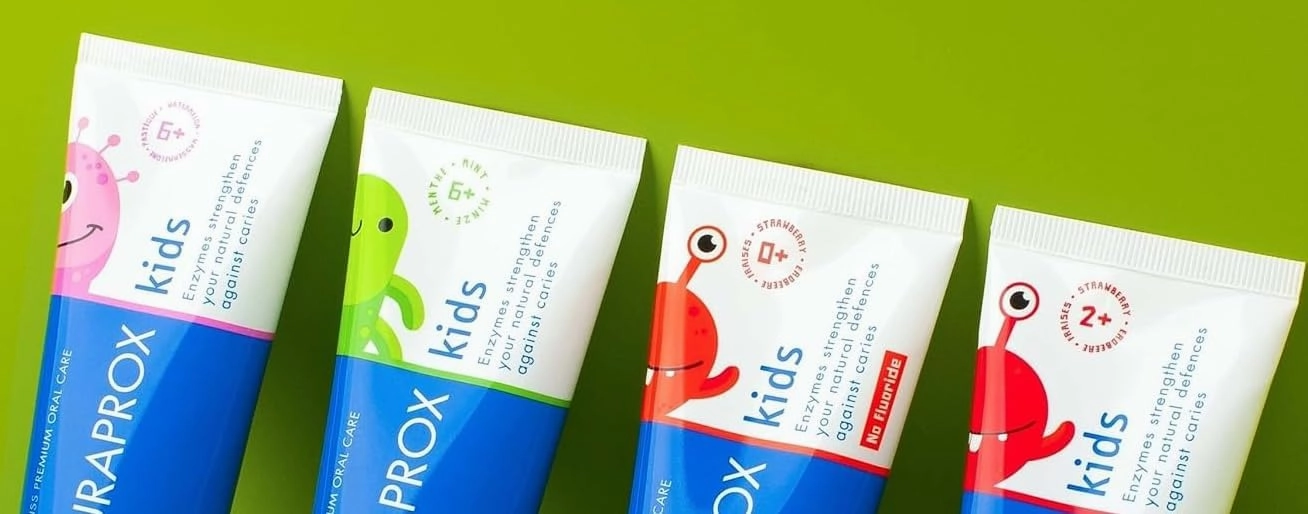 CuraproxToothpaste Kids 1450 | Mint Toothpaste for Children 6  Years with Mild Mint Flavour, 60ml - SLS Free, Microplastic Free & Triclosan Free.