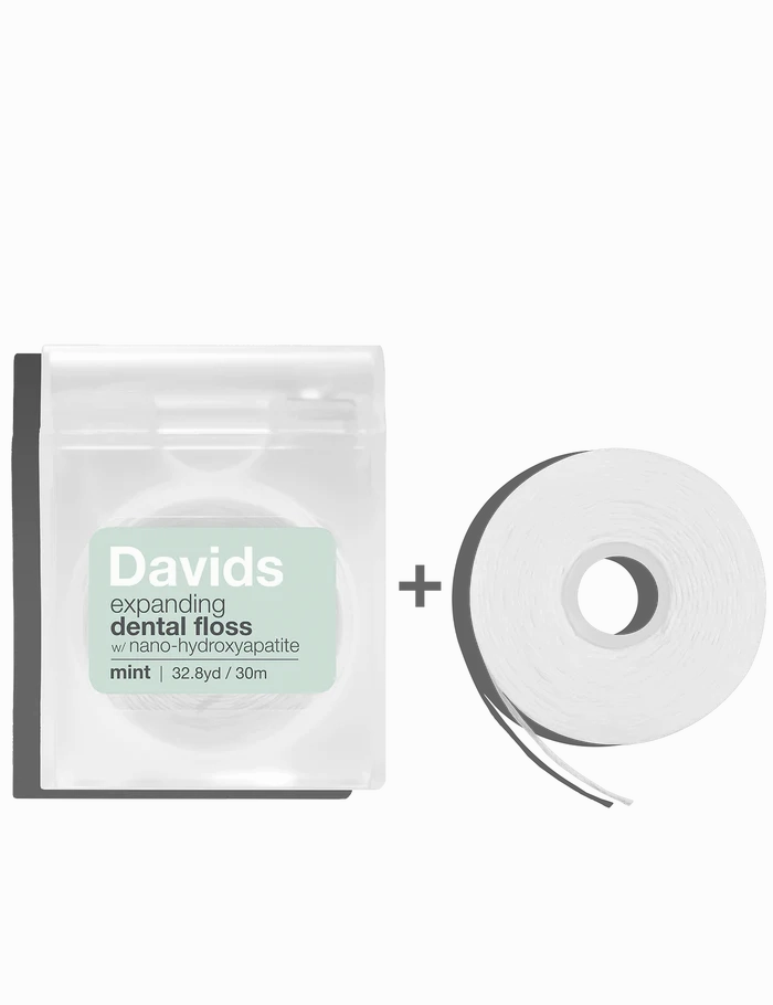 Davids Expanding Dental Floss - Refillable Dispenser   Refill / Mint / 60m