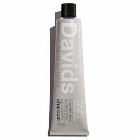 Davids premium natural toothpaste charcoal peppermint - 3 Pack