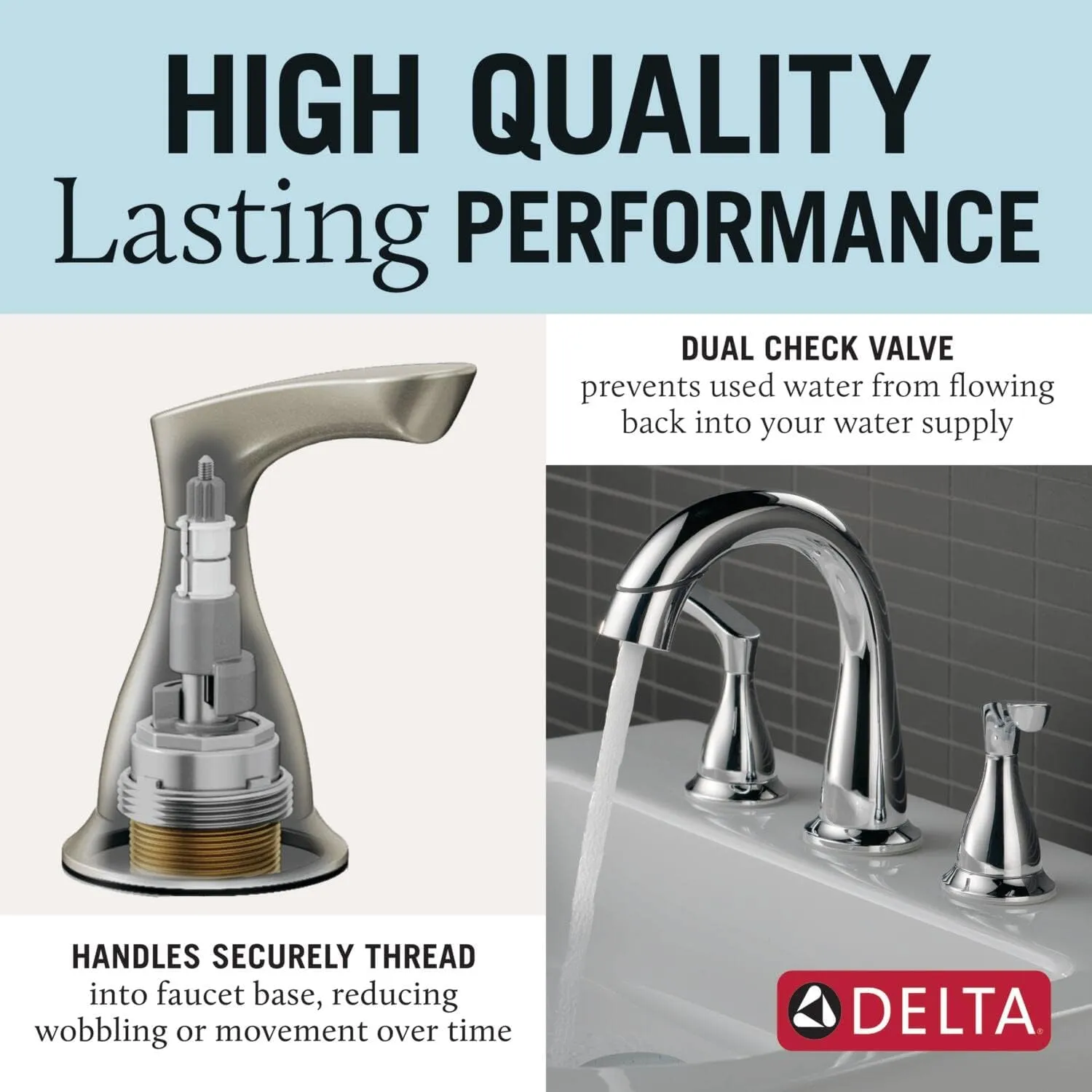 Delta Faucet Broadmoor Pull Down Bathroom Faucet Chrome, Bathroom Faucet, Widespread Bathroom Faucet 3 Hole with Pull Down Sprayer, Bathroom Sink Faucet with Magnetic Docking, Chrome 35765LF-PD