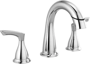 Delta Faucet Broadmoor Pull Down Bathroom Faucet Chrome, Bathroom Faucet, Widespread Bathroom Faucet 3 Hole with Pull Down Sprayer, Bathroom Sink Faucet with Magnetic Docking, Chrome 35765LF-PD