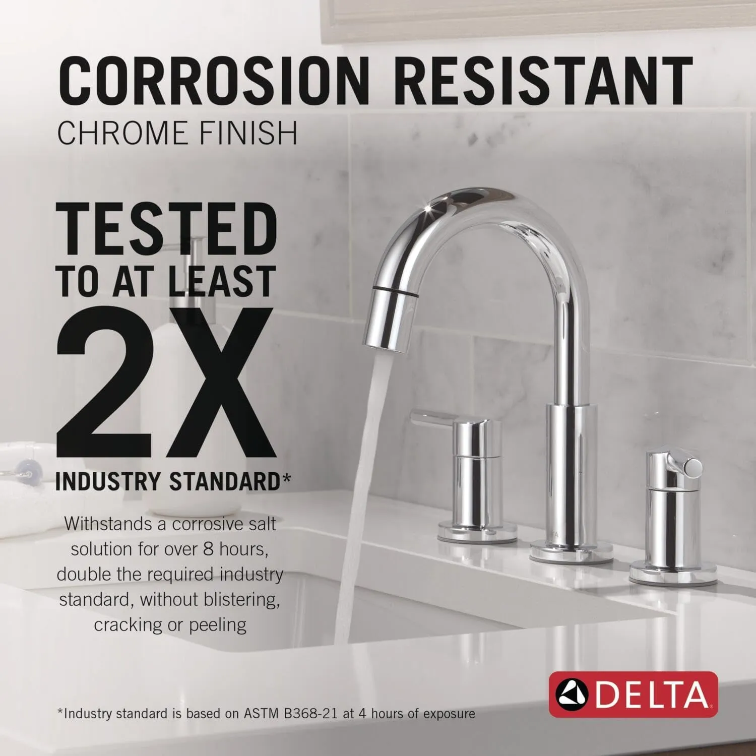 Delta Nicoli Chrome Bathroom Faucet with Sprayer, 8 Inch 3 Hole Widespread Bathroom Sink Faucet with Pull Out Sprayer, Push-Pop Drain, Chrome 35749LF-PD