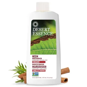 Desert Essence Neem Cinnamint Mouthwash & Toothpaste Bundle - Complete Oral Care with Refreshing Taste