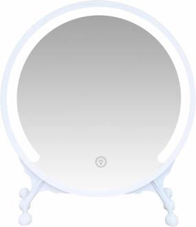 Desktop LED Soft Light Round Makeup Mirror, Replenishment Mirror Smart Induction Touch Makeup Refill Mirror, 3 Colors Adjustable