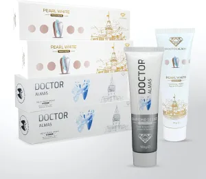 Doctor Almas Naturally Whitening and Diamond Secret Toothpaste, Toothpaste for Sensitive Teeth, Freshens Breath, Toothpaste for Sensitive Teeth and Cavity Prevention, Herbal Toothpaste (Pack of 4)