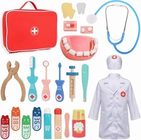 Doctor Kit for Kids, Dentist Kit for Toddlers 3-5 with Medical Bag, Stethoscope, Toys for 3 4  Year Old Girls, Pretend Play Set for Toddlers 2-4, Kids Doctor Kit for Boys and Girls