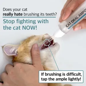 Dr.by Cat Oral Ampoule for Cats Enzymatic Dental Care for Cats and Kittens - Brushless Toothpaste for Reduces Bad Breath and Control Tartar and Plaque - 0.338 Floz (10ml) (0.3 oz - 1 Count)