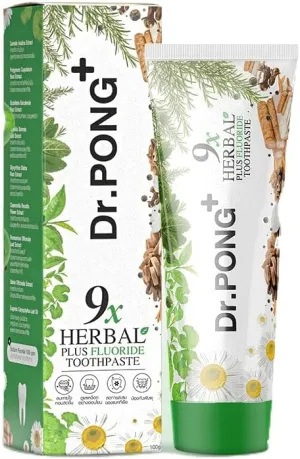 Dr.Pong 9X Herbal Plus Fluoride Toothpaste 100g