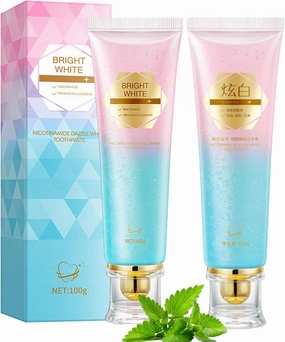 Easilyous Bright White Toothpaste, Niacinamide Toothpaste, Acssart Toothpastes - Fresh Breath, Remove Tooth Stains (2 Pcs)