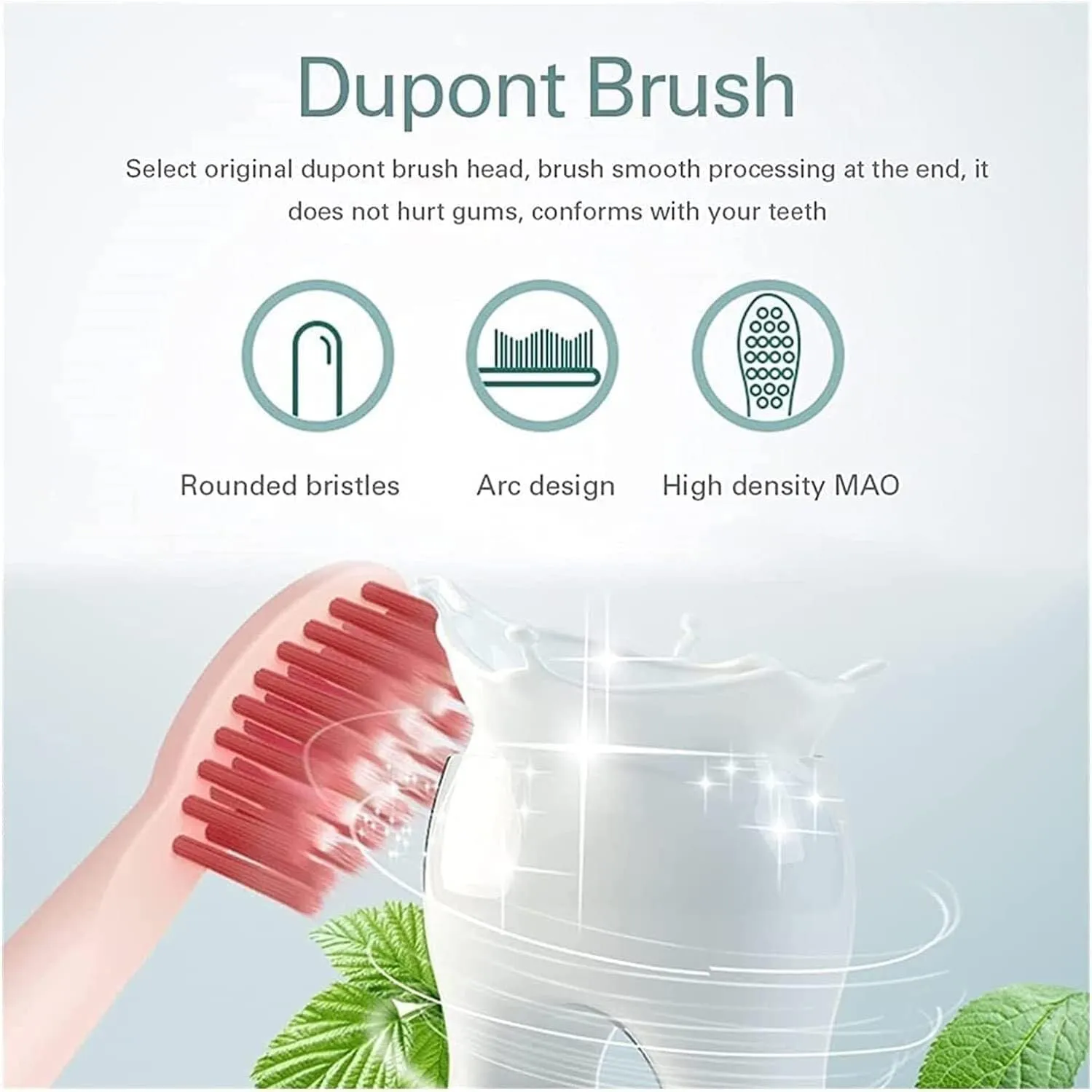 Electric Toothbrush， Ultra Whitening Toothbrush, 4 Brush Heads - Ultra Sonic Motor Toothbrus,5 Brushing Modes (Color : Green) (Color : Green)