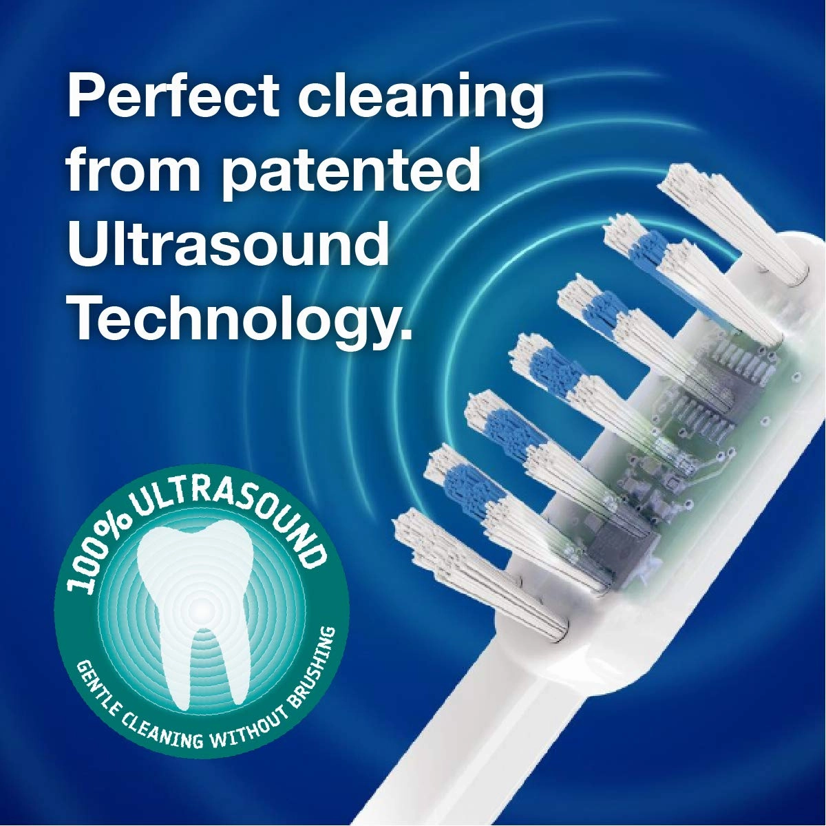 Electric Ultrasonic Toothbrush Set with Gentle 100% Ultrasound Cleaning Technology. Ideal for Sensitive Teeth & Gums, Plaque Removal and More! Includes Nano-Bubble Toothpaste. Rechargeable.
