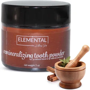 Elemental Wellness Remineralizing Tooth Powder for Healthy Teeth & Gums – All Natural Clove Flavor, Fluoride-Free, Vegan, No Artificial Flavors, 2 oz, Strengthens Enamel & Promotes Oral Health