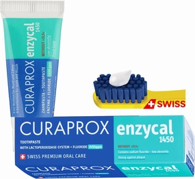 Enzycal 1450 ppm Toothpaste 75mL Gently Clean and Protect Against Tooth Decay | Everyday Use | Mild SLS-Free | Cavity Prevention