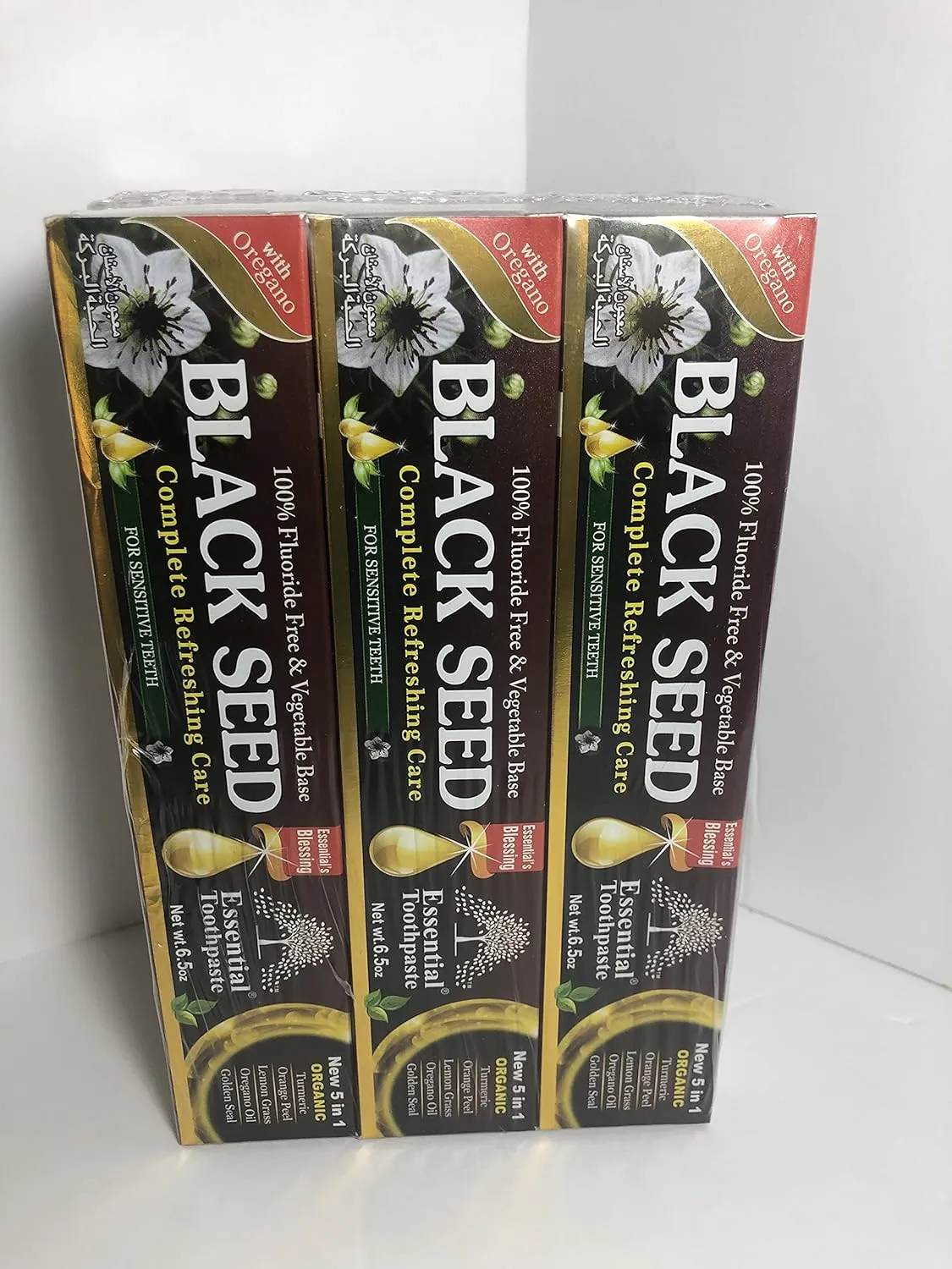 Essential Palace Organic Black Seed Toothpaste 100% Fluoride Free & Vegetable Base (6 pack) 6.5oz