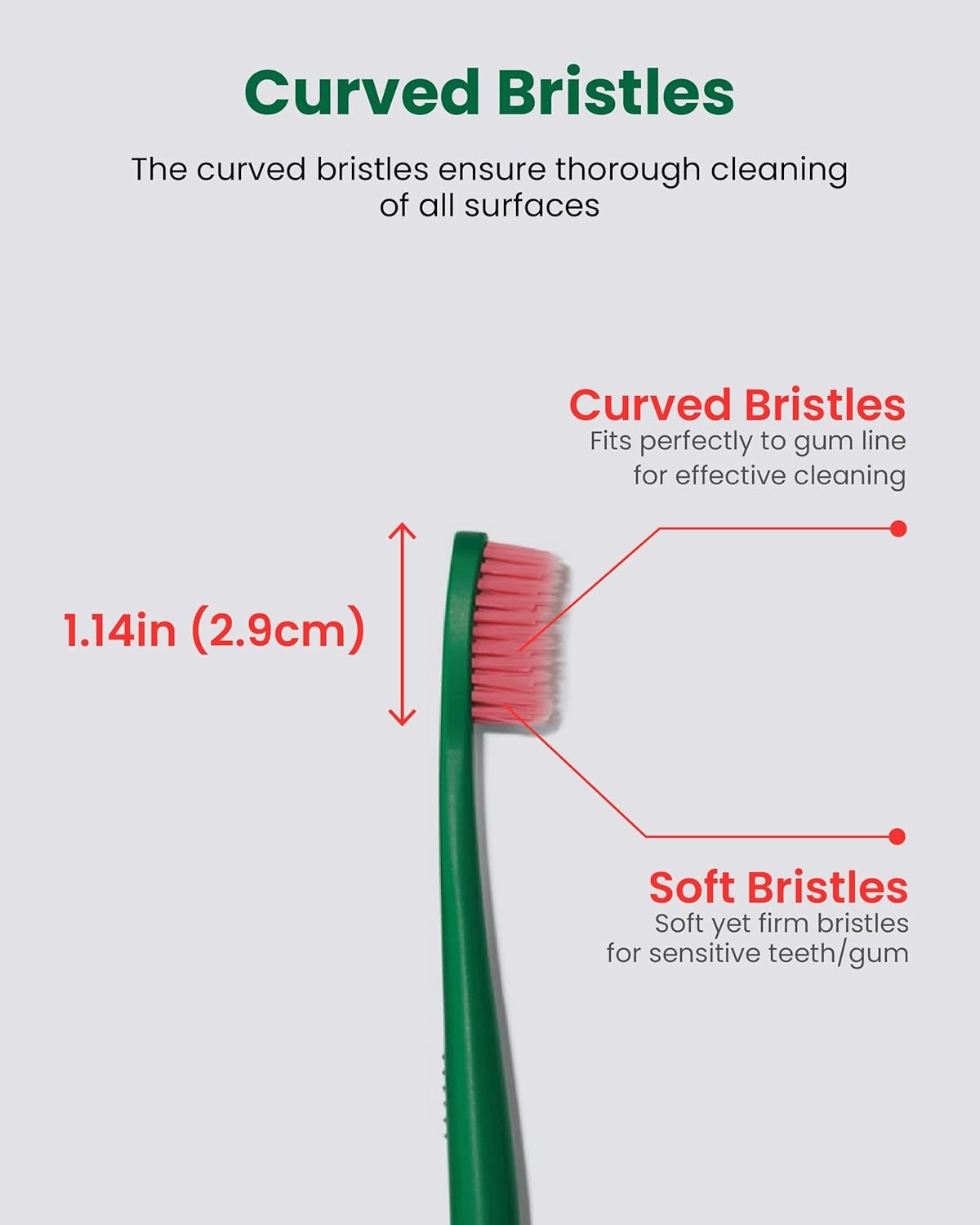 Euthymol Original Toothbrush (Regular, 6 Count) - Standard-Sized, Curved Soft Bristles for Sensitive Teeth, Gums. Effective, Gentle Cleaning for Entire Family.