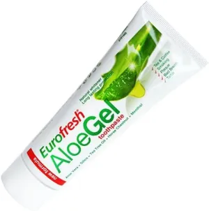 Farmasi Eurofresh Aloe Gel Toothpaste, 112ml/3.79flOz - Natural Whitening and Fresh Breath - Soothing Aloe Vera, Fluoride-Free, and Suitable for Daily Use