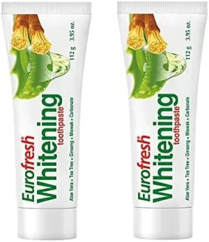 FARMASI Eurofresh Miswak Natural Toothpaste Whitening for Good Smile, Natural Soap Traditional Healty Toothpaste, It Refreshes The Breath and Provides Solution to Tea and Coffee Stains 3.95 oz. 2 pack