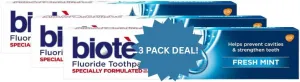 Flouride Toothpaste, Fresh Mint 100ml 3 Pack Deal