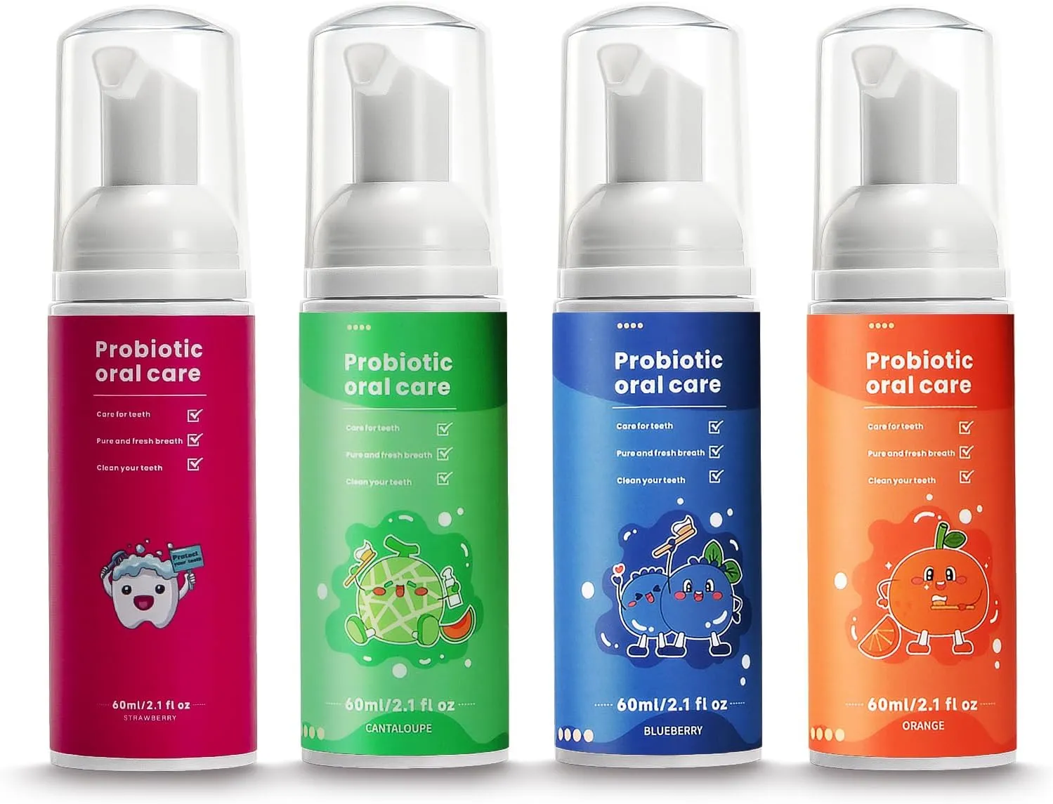 Fluoride Free Foam Kids Toothpaste - ELOTAME Toddler Natural Whitening Toothpaste with Mix Mint Flavor, Organic Travel for U Shaped Toothbrush