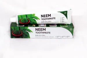 Fluoride Free Paraben Free Neem Toothpaste- 6 Pack of 6.5 oz Tubes Anti-gingivitis Remove Plaque Clean Mint 100% Natural