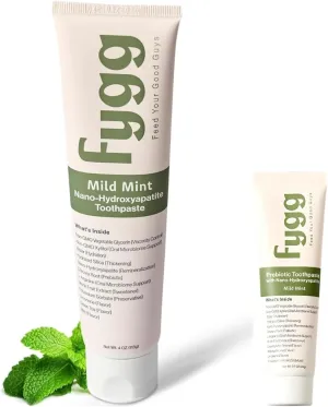 Fluoride-Free Toothpaste (4 oz) with Travel-Size (0.7 oz) – Mild Mint | Nano-Hydroxyapatite Formula for Sensitive Teeth, Whitening & Enamel Repair