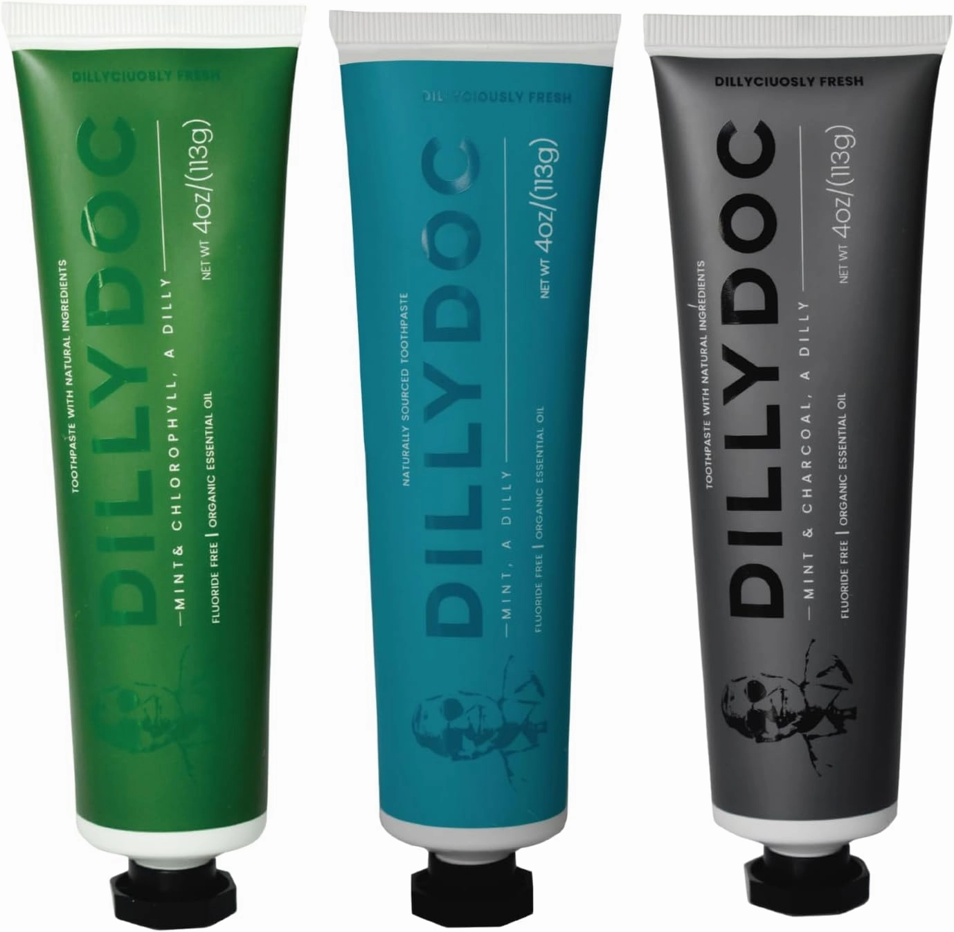 Fluoride-Free Mint Toothpaste for Fresh Breath, Gentle on Teeth, Natural Ingredients, Eco-Friendly Bioplastic Tube, Sustainable Oral Care for Adults and Kids (3 Pack, Mix)