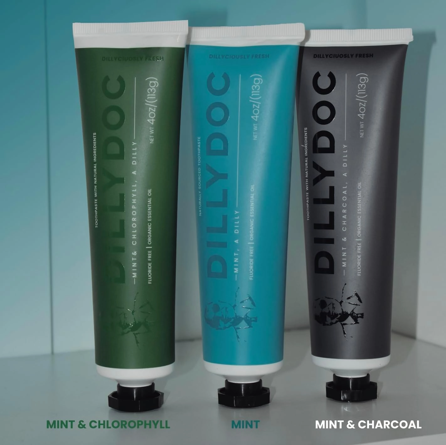 Fluoride-Free Mint Toothpaste for Fresh Breath, Gentle on Teeth, Natural Ingredients, Eco-Friendly Bioplastic Tube, Sustainable Oral Care for Adults and Kids (3 Pack, Mix)