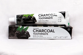 Fluoride Free Paraben Free Whiten Charcoal Toothpaste-6 Pack of 6.5 oz Tubes Clean Mint 100% Natural