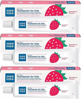 Fluoride Free Strawberry Flavor Strengthening Toothpaste, 70g (Pack of 4)