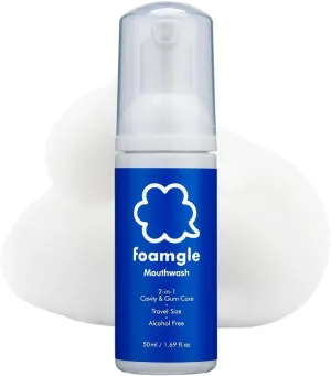 Fresh Foam Mouthwash - Alcohol-Free, Anti-Cavity Mouthwash for Adults, Burn-Free, Sting-Free, 2-in-1 Toothpaste Alternative, Refreshing Mint Flavor, Portable Travel Size, 1.7 fl oz