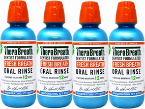Fresh Breath Oral Rinse - Invigorating ICY Mint, 16oz (4-Pack)