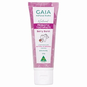 Gaia Natural Baby Probiotic Toothpaste - Berry Burst Flavour, 50g