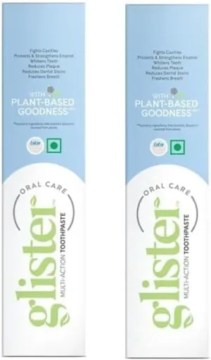 Glister Multi-Action Toothpaste, Glister Toothpaste Prevents Bad Breath, Pack of 2 (200gm Each)