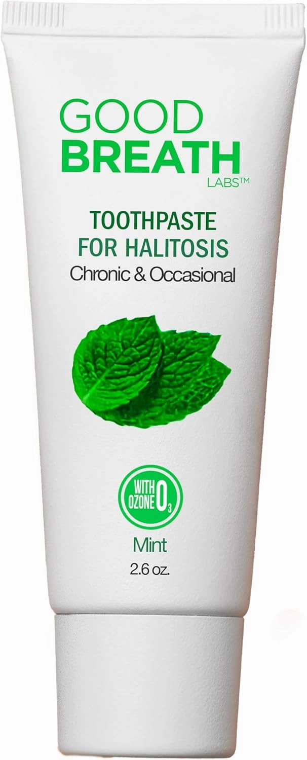 Goodbreath Toothpaste - Mint Toothpaste to Fight Bad Breath & Chronic Halitosis - Clinical Formula with New Ozone Technology - Fast-Acting - Bad Breath Neutralizer - Formulated by Dentists - 2.5 Oz
