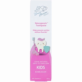 Green Beaver Naturapeutic Kids Toothpaste, Great Taste, 100% Natural & Safe to Swallow, 100g