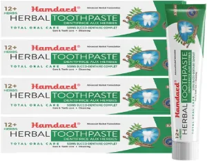 Hamdard 12 Herbs Miswak Total Oral Care Toothpaste 100g (Pack of 4)