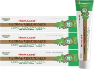 Hamdard Paan Total Oral Care Toothpaste – 100g (Pack of 3) | Herbal Ayurvedic Toothpaste with Paan Flavor | Fluoride-Free | Gum Care, Fresh Breath & Natural Oral Hygiene 100g (Pack of 3)