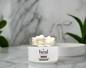 Heal- Toothpaste Chewable Bites with 10% Nano-Hydroxyapatite Fluoride Free- Compact (Beautiful Berry)